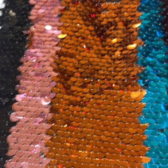 Gracia Side Slit Striped Sequin Skirt - Picture 8 of 11